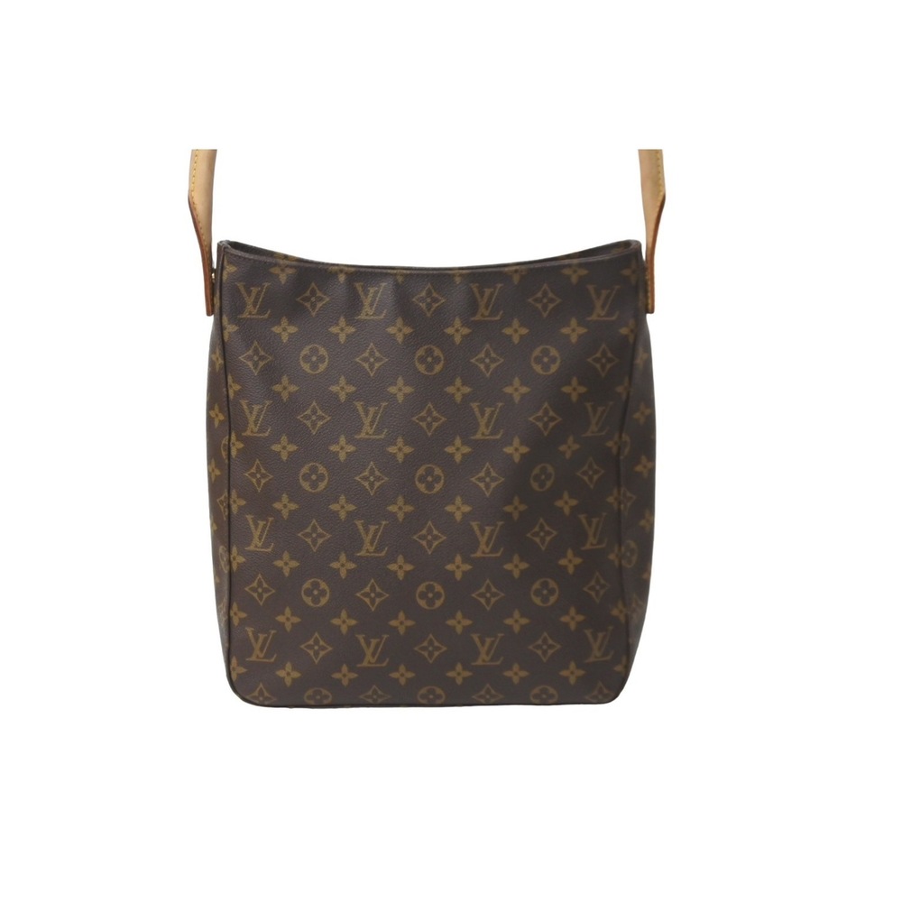 Louis Vuitton Canvas Brown Handbag Looping Brown Monogram